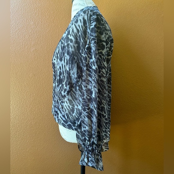 All Saints “Penny Ambient” Animal Print Chiffon Blouse Medium New Without Tags! - Picture 10 of 15